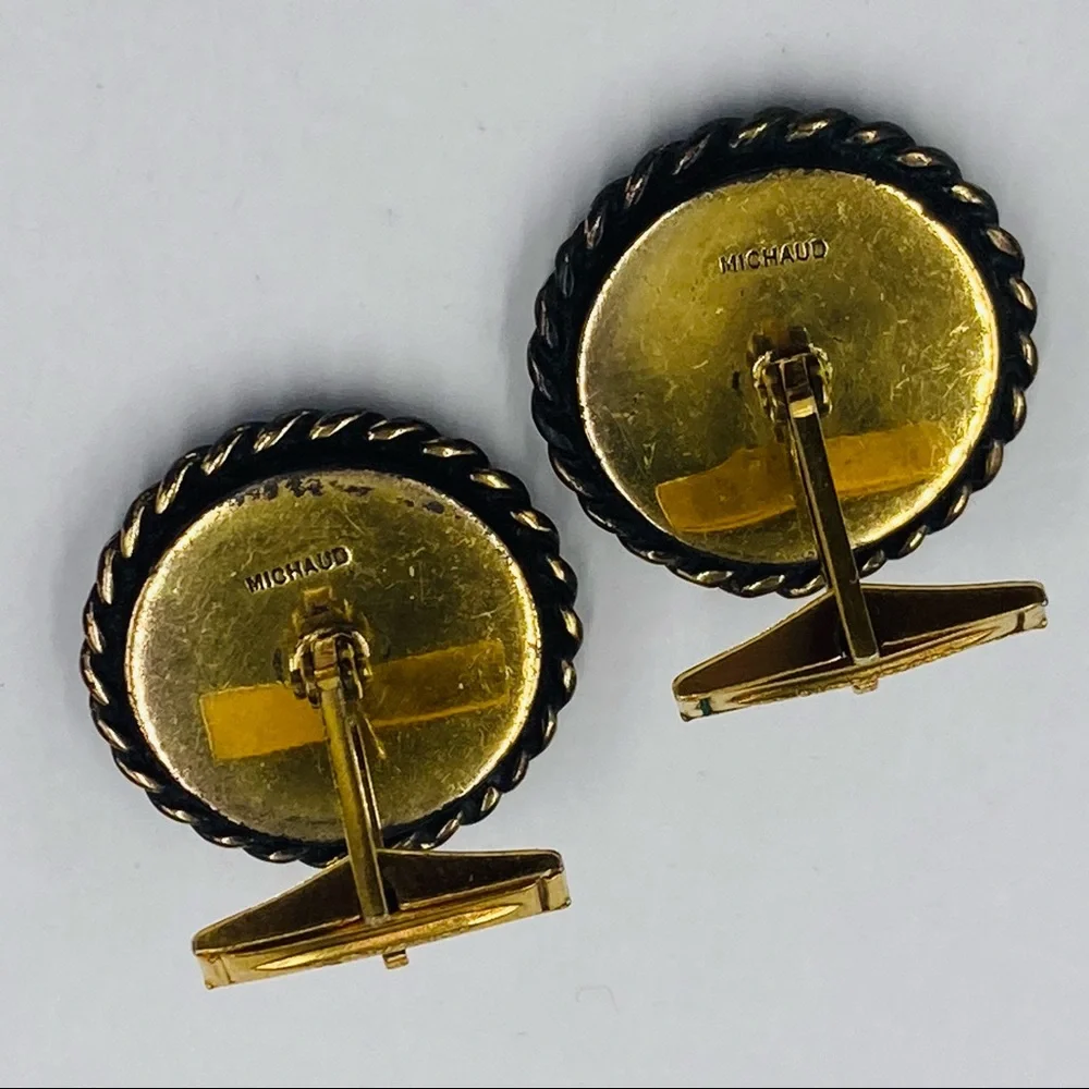 Vintage Michaud 1950’s Clock Face Cuff Links